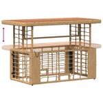 vidaXL Ensemble de salle à manger pour jardin 4 Pièces Nature et Blanc