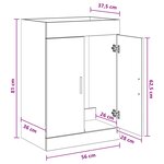 vidaXL Meuble sous lavabo de salle de bain Bois ancien