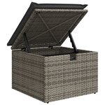 vidaXL Salon de jardin 8 Pièces avec coussins gris résine tressée