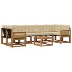 vidaXL Ensemble de canapés d'extérieur 8 pc Naturel et Beige
