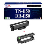 T3AZUR - Toner + Tambour compatible avec Brother HL-L1240W  HL-L1242W  HL-L1242WXL remplace Brother TN1150  DR1150 Noir