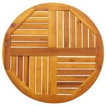 vidaXL Dessus de table Ø70x2 cm rond bois massif d'acacia