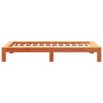 vidaXL Cadre de lit sans matelas cire marron 75x190 cm bois pin massif