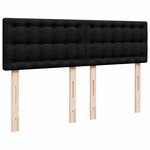 vidaXL Sommier à lattes de lit avec matelas Noir 160x200 cm Tissu