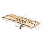 vidaXL Sommier à lattes électrique avec 28 lattes 7 zones 90x200 cm