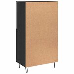 vidaXL Haut Armoire Noir 60 x 36 x 110 cm Bois d'ingénierie
