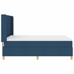 vidaXL Lit à ressorts avec matelas Bleu 160 x 200 cm tissu