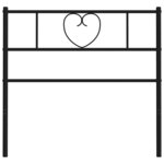 vidaXL Tête de lit de remplacement métal noir 75 cm