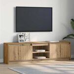 vidaXL Unites TV 2 Pièces Marron 180 x 34 x 50 cm Bois d'ingénierie
