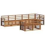 vidaXL Ensemble de canapés d'extérieur 8 pc Naturel Polyester