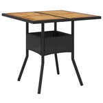 vidaXL Ensemble de Salle à Manger de Jardin 5 Pièces avec Coussins Noir Poly Rattan