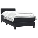 vidaXL Sommier à lattes de lit avec matelas noir 90x210 cm velours