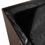 vidaXL Boîte de rangement de jardin marron 220x50x58 cm résine tressée