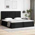 vidaXL Lit de Rangement Noir 200 x 200 cm Cuir synthétique