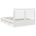vidaXL Cadre de lit Blanc 150 x 200 cm Bois de pin massif