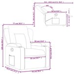 vidaXL Fauteuil inclinable en similicuir noir