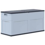 vidaXL Boîte de rangement de jardin 320 L Gris Noir