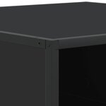 vidaXL Table basse noir 100x100x30 cm bois d'ingénierie et métal