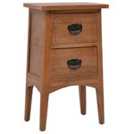 vidaXL Table de chevet Bois de sapin massif 40 x 29 x 68 cm Marron