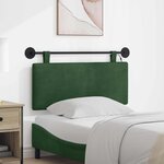 vidaXL Tête de lit suspendue Vert Jungle Tissu en velours côtelé