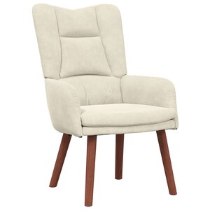 Fauteuil Relaxant en Velours Crème