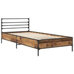 vidaXL Cadre de lit Bois ancien 80 x 200 cm Bois d'ingénierie