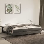 vidaXL Cadre de lit sans matelas gris foncé 200x200 cm velours