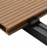vidaXL Planche de terrasse 32 Pièces Teck WPC