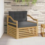 vidaXL Canapé d’extérieur Blanc et anthracite