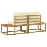 vidaXL Canapé d'extérieur en bout 2 Pièce Blanc Bois d'Acacia Massif