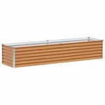 vidaXL Jardinière surélevée 195 x 50 x 36 cm Acier galvanisé