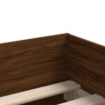 vidaXL Cadre de lit avec tiroirs chêne marron 75x190 cm