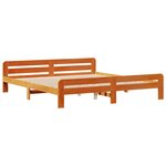 vidaXL Lit bibliothèque sans matelas cire marron 180x200 cm pin massif