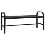 vidaXL Banc de jardin 124 5 cm acier et WPC noir
