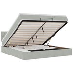 VidaXL Cadre de lit ottoman avec matelas gris clair 180x200 cm velours