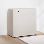 vidaXL Armoire à chaussures avec housse Blanc 79x40x80 cm  Tissu