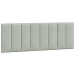 vidaXL Coussin de tête de lit Hanko gris clair 140 cm velours