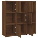 vidaXL Bibliothèque Chêne marron 90x30x90 cm Bois d'ingénierie