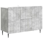 vidaXL Buffet Gris béton 89 x 34 5 x 62 cm Bois d'ingénierie