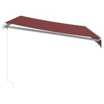 vidaXL Auvent manuel rétractable bordeaux 300x250 cm