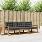 vidaXL Ensemble de canapés d'extérieur 3 pc Naturel et Anthracite