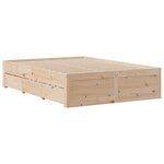 vidaXL Cadre de lit sans matelas avec tiroirs 140x190 cm bois de pin