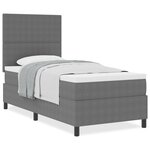 vidaXL Lit à Sommier avec Matelas Gris Clair 90x200 cm Velours Côtelé