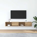 vidaXL Meuble TV 2 Pièces chêne artisanal 80x31x25 5 cm bois d'ingénierie