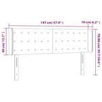 vidaXL Tête de lit à LED Taupe 147x16x78/88 cm Tissu