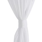 vidaXL Rideau fin Blanc 140x225 cm 2 Pièces