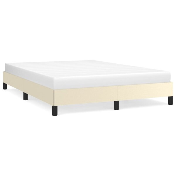 vidaXL Cadre de lit sans matelas crème 140x190 cm similicuir