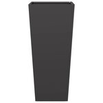 vidaXL Jardinières 2 Pièces noir 35x35x75 cm acier