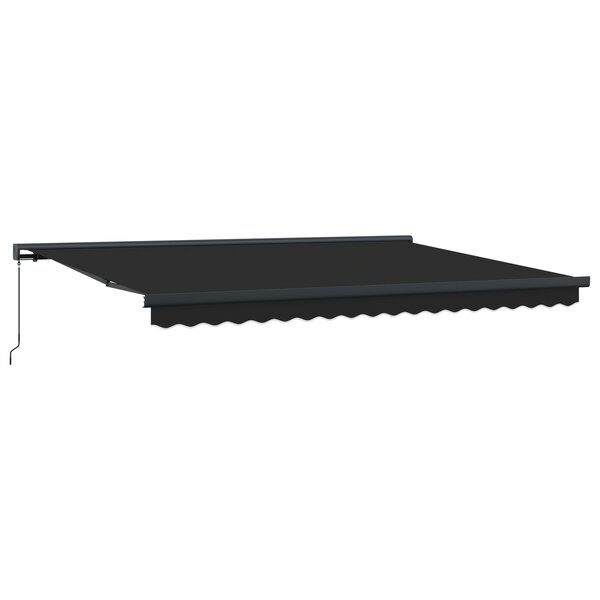vidaXL Auvent Rétractable Manuel Anthracite 450x300 cm
