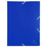 Chemise à élastique 3 rabats A4 Polypropylène 4/10e Opaque Coloris aléatoire x 60 EXACOMPTA